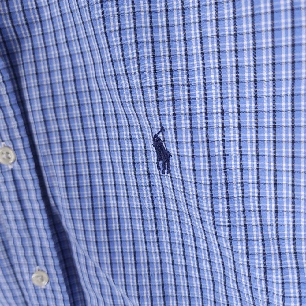 Ralph Lauren Blake Button Down Shirt Mens XL Blue Plaid Cotton‎ Classic Preppy
